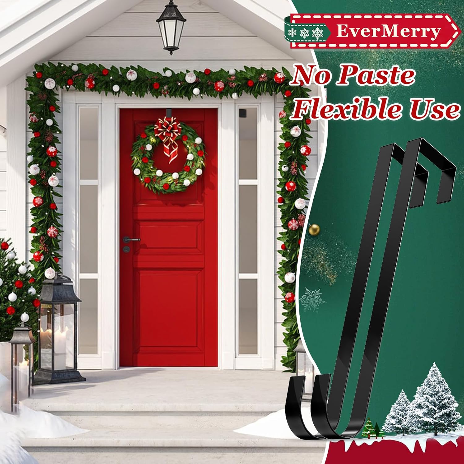 EverMerry 2 Pack 14 Inch Wreath Hangers