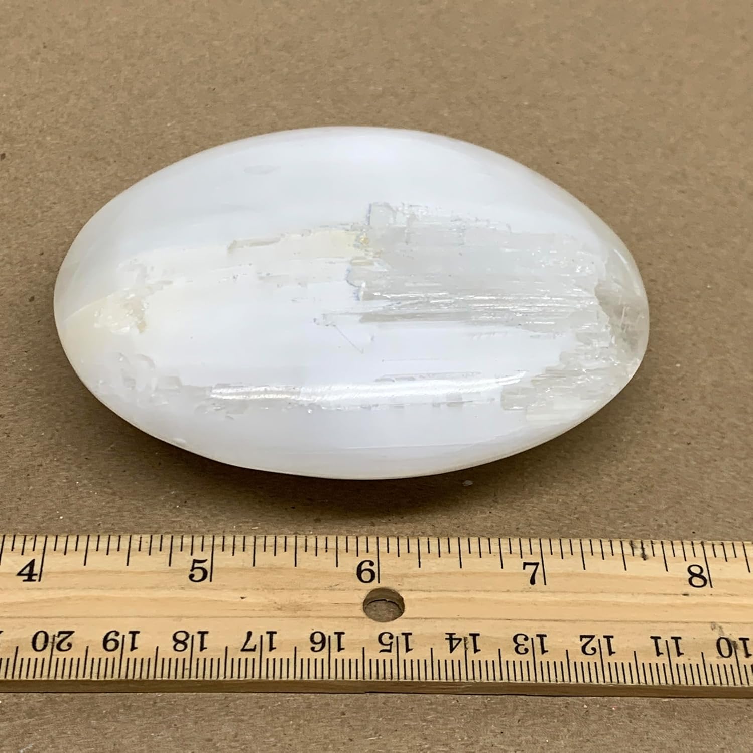WatanGems Large Selenite Palm-Stone Crystal 067 lbs