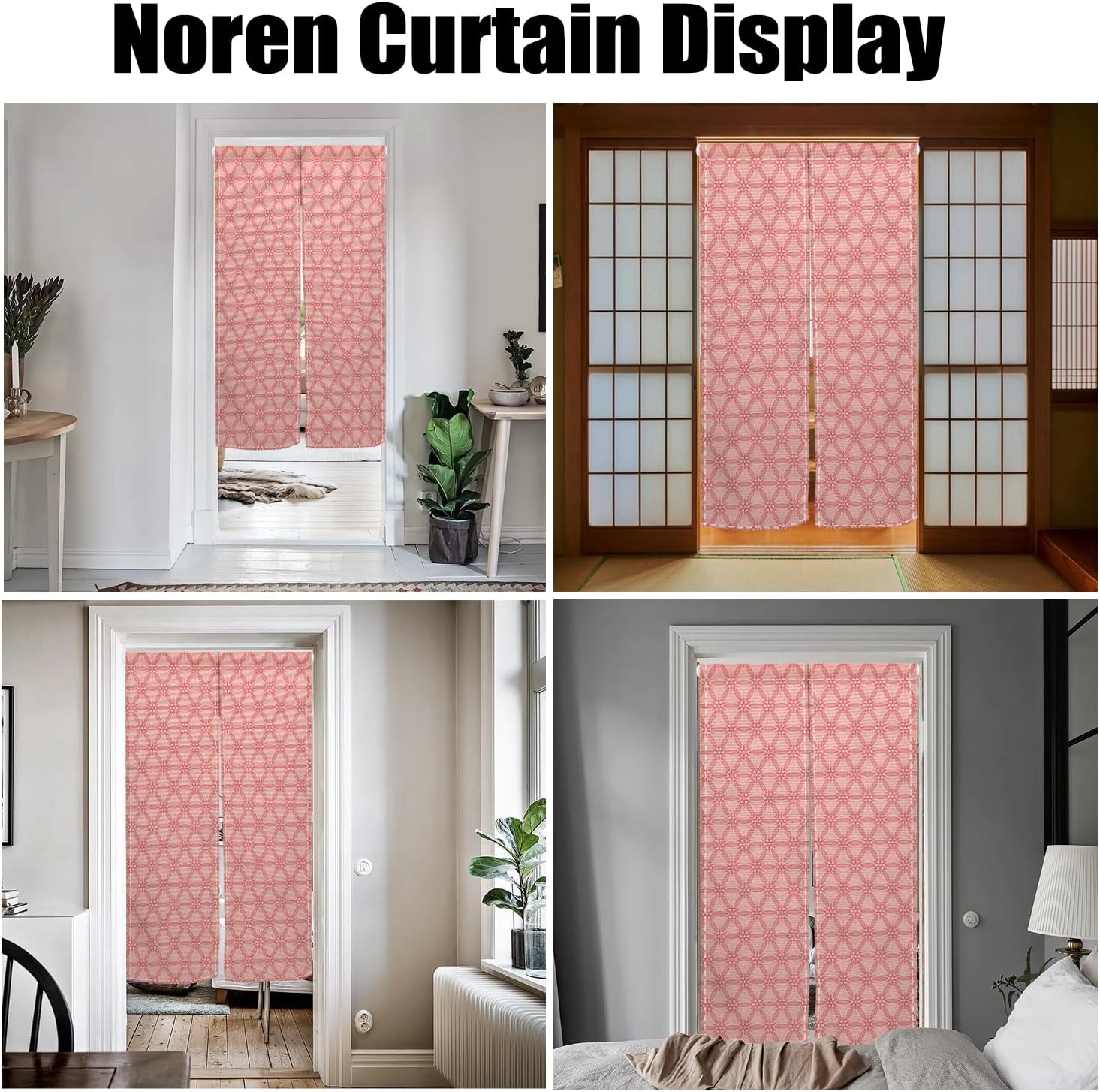Blooming Flowers Door Tapestry Japanese Noren Curtain 34x60