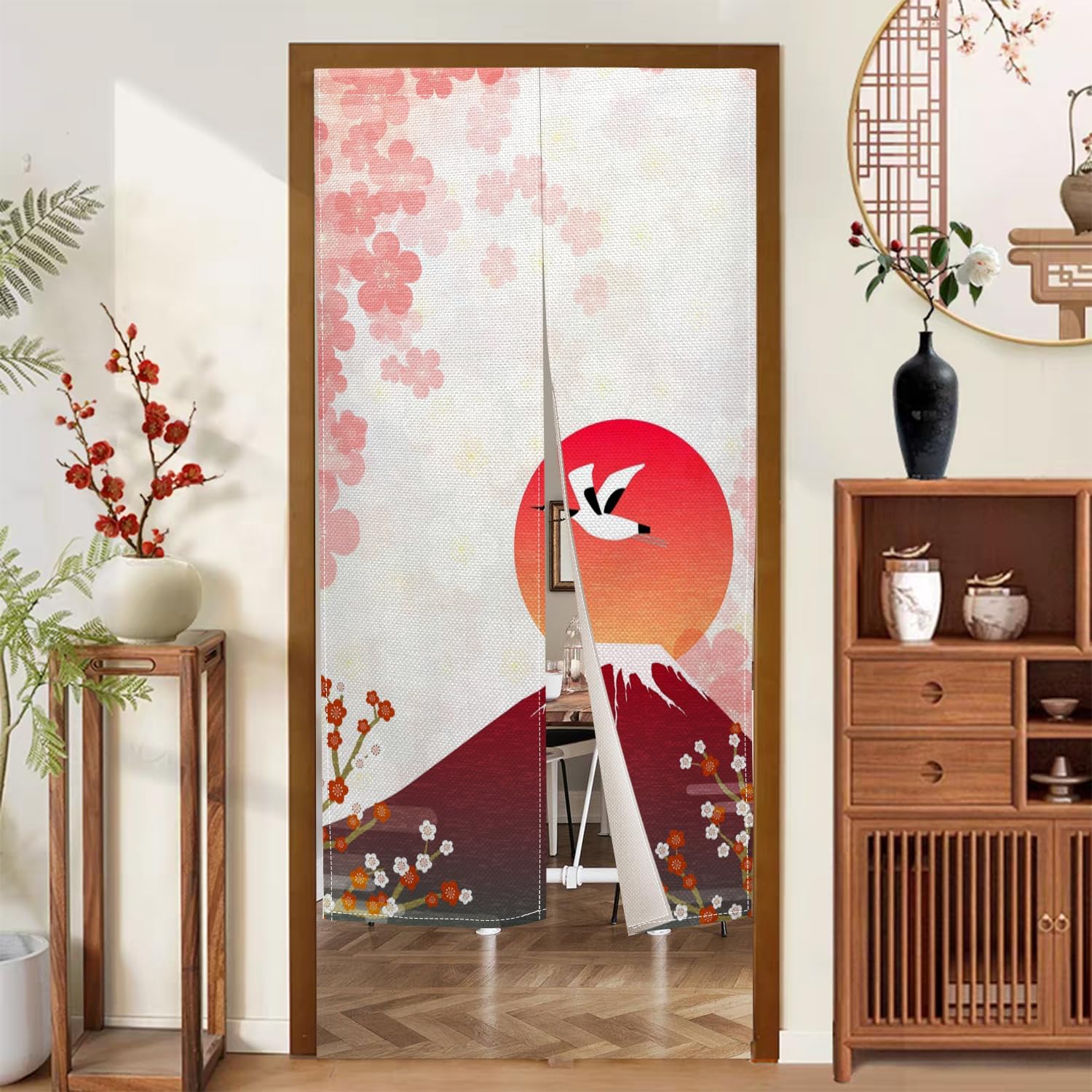 Long Japanese Noren Door Curtain Boho Style