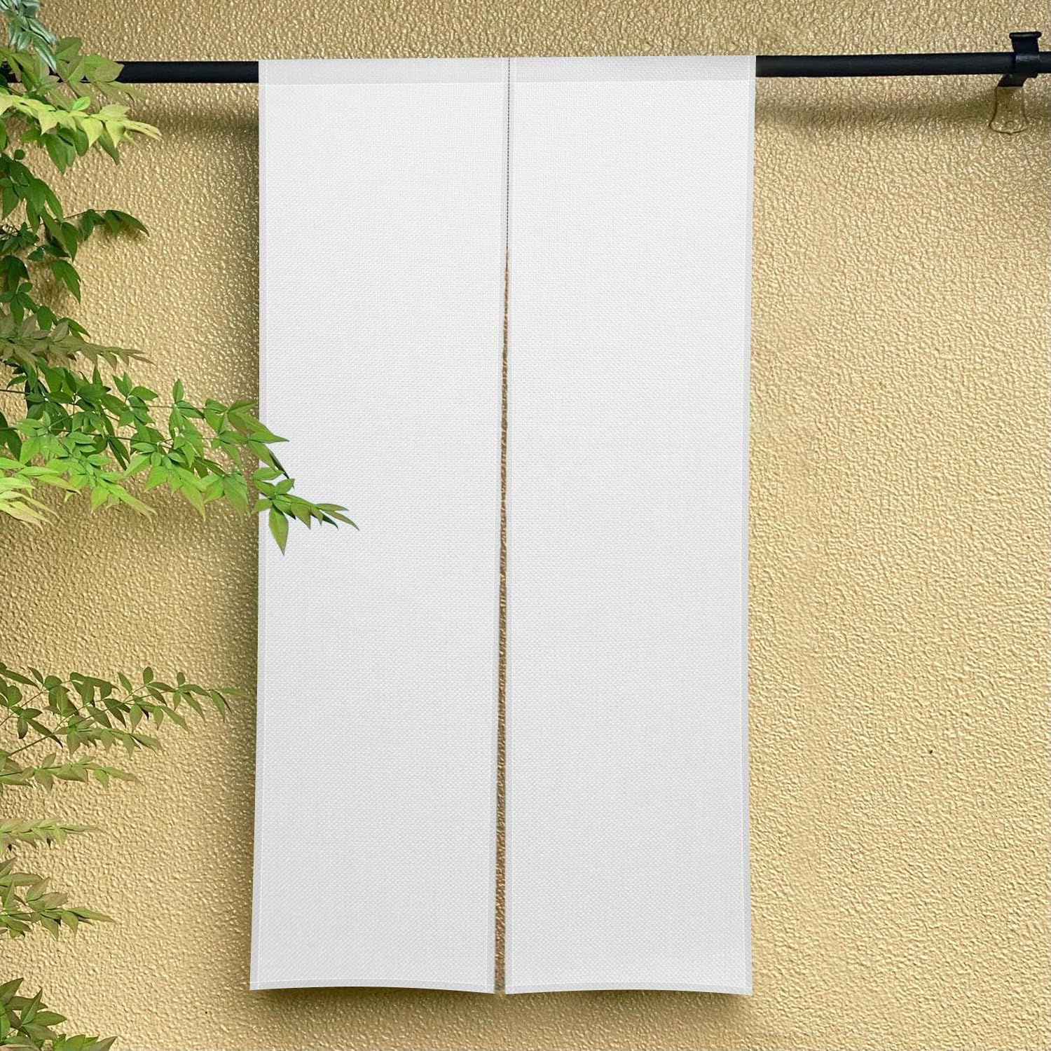 Japanese Noren Door Curtain White 34x60 Inch