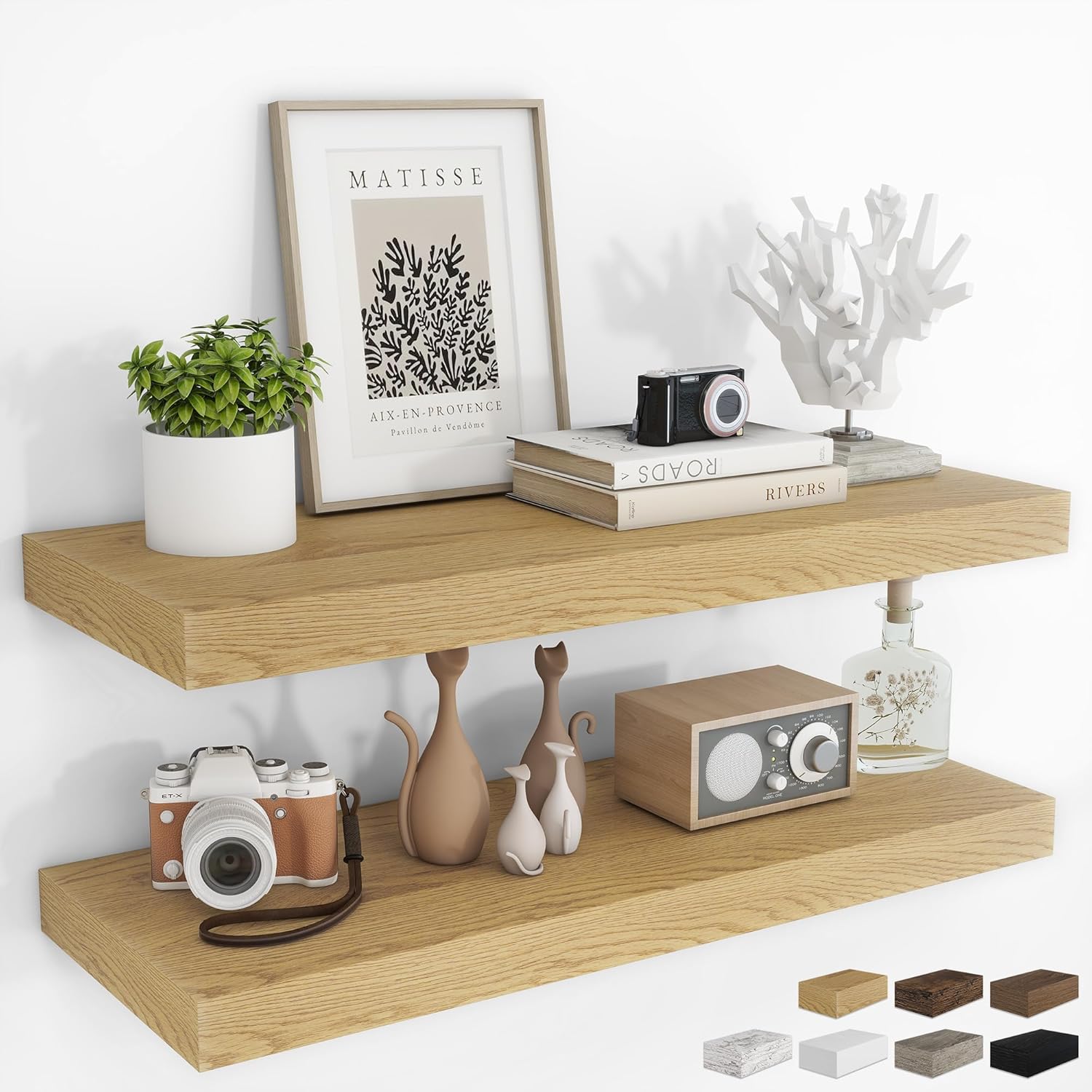 RICHFOCUS 36 Inch Floating Shelves Set of 2