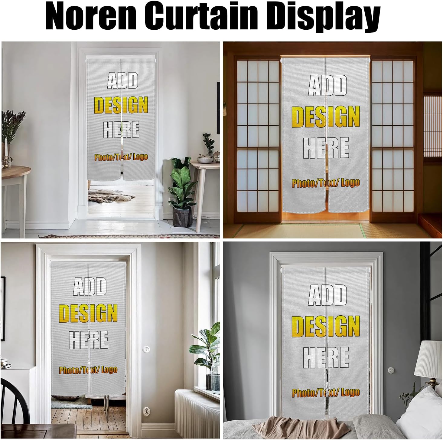 Customized Japanese Door Curtain Noren with Picture 335x472