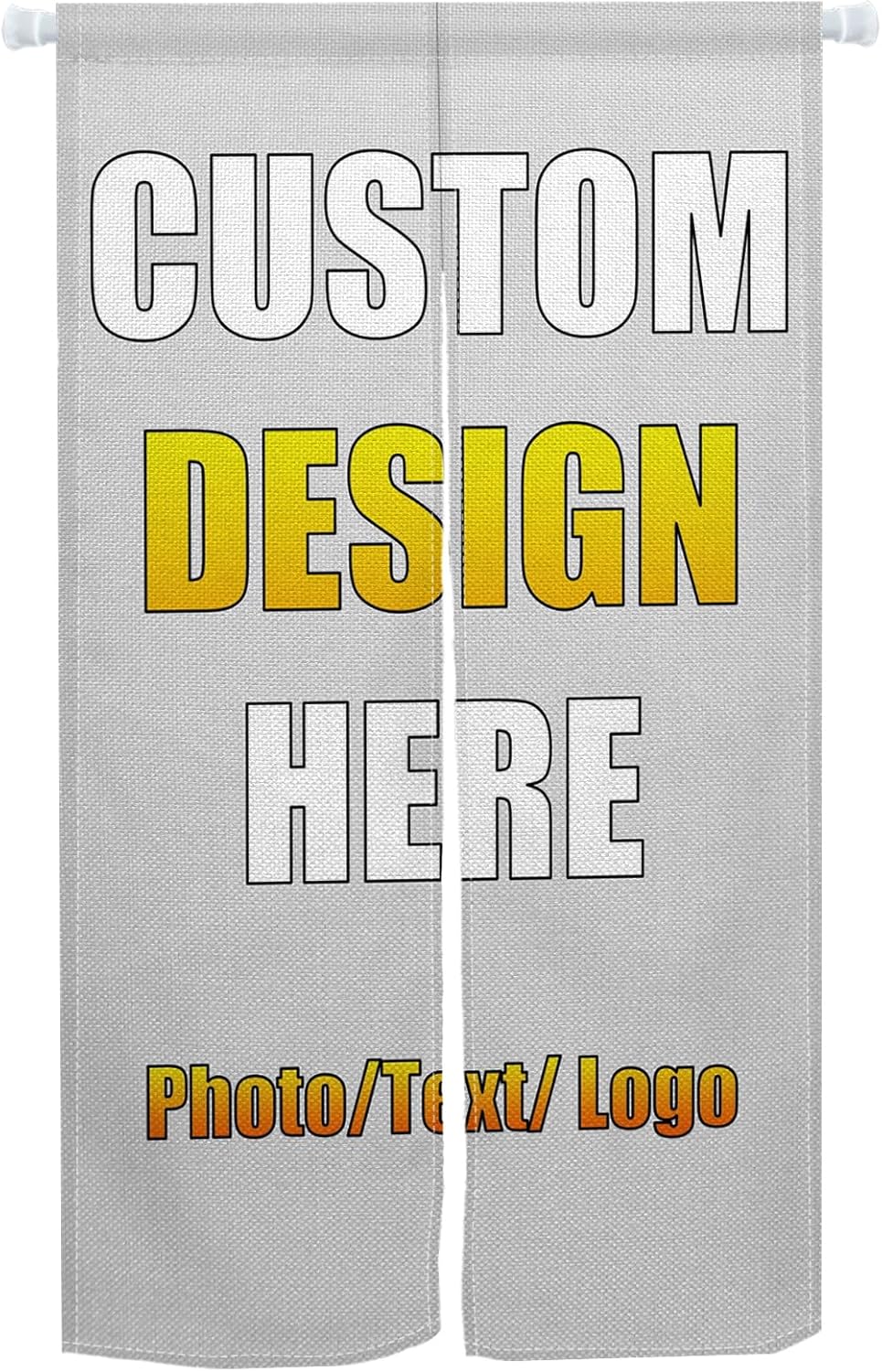 Custom Noren Door Curtain with Photo Text Logo 335 x 472