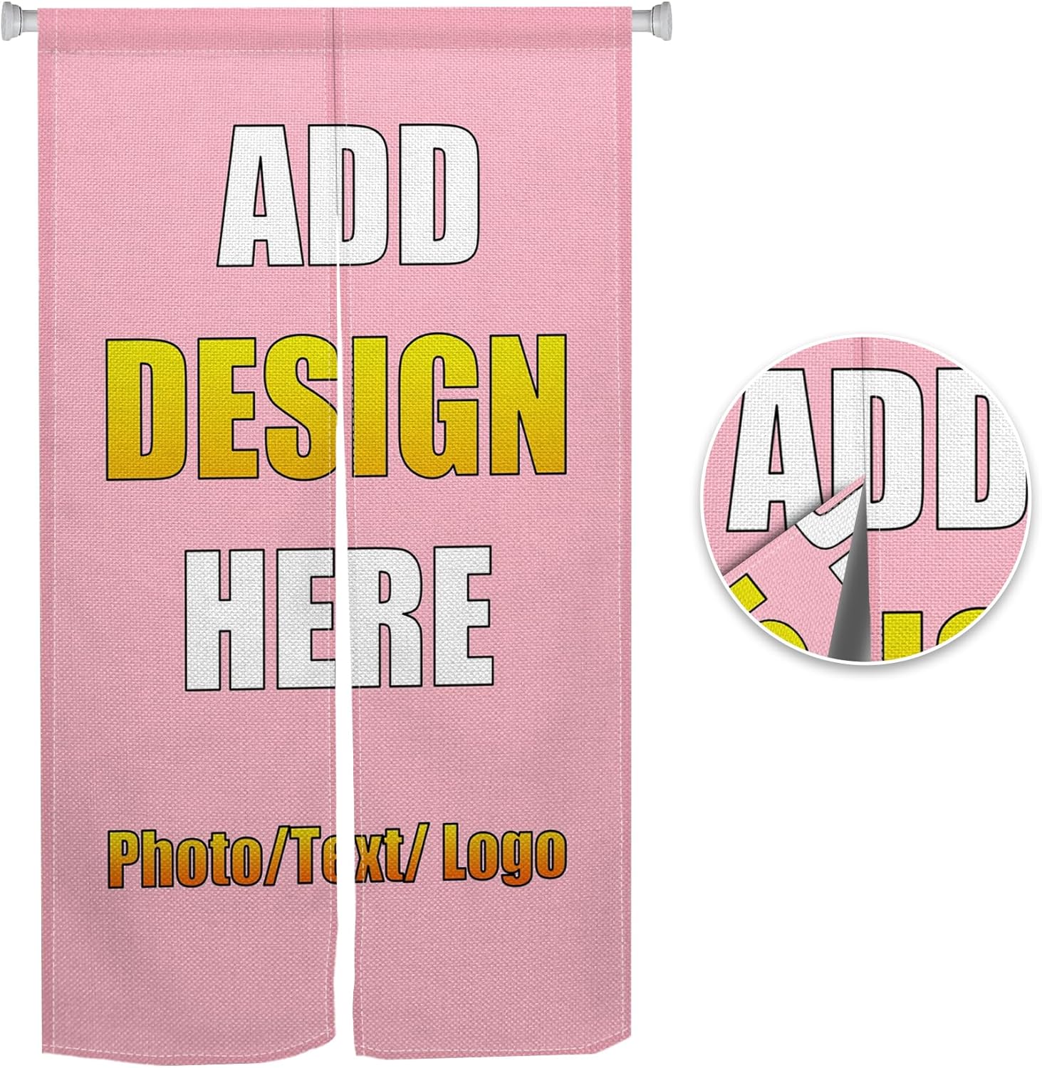 Custom Japanese Double Sided Noren Curtain for Door Divider