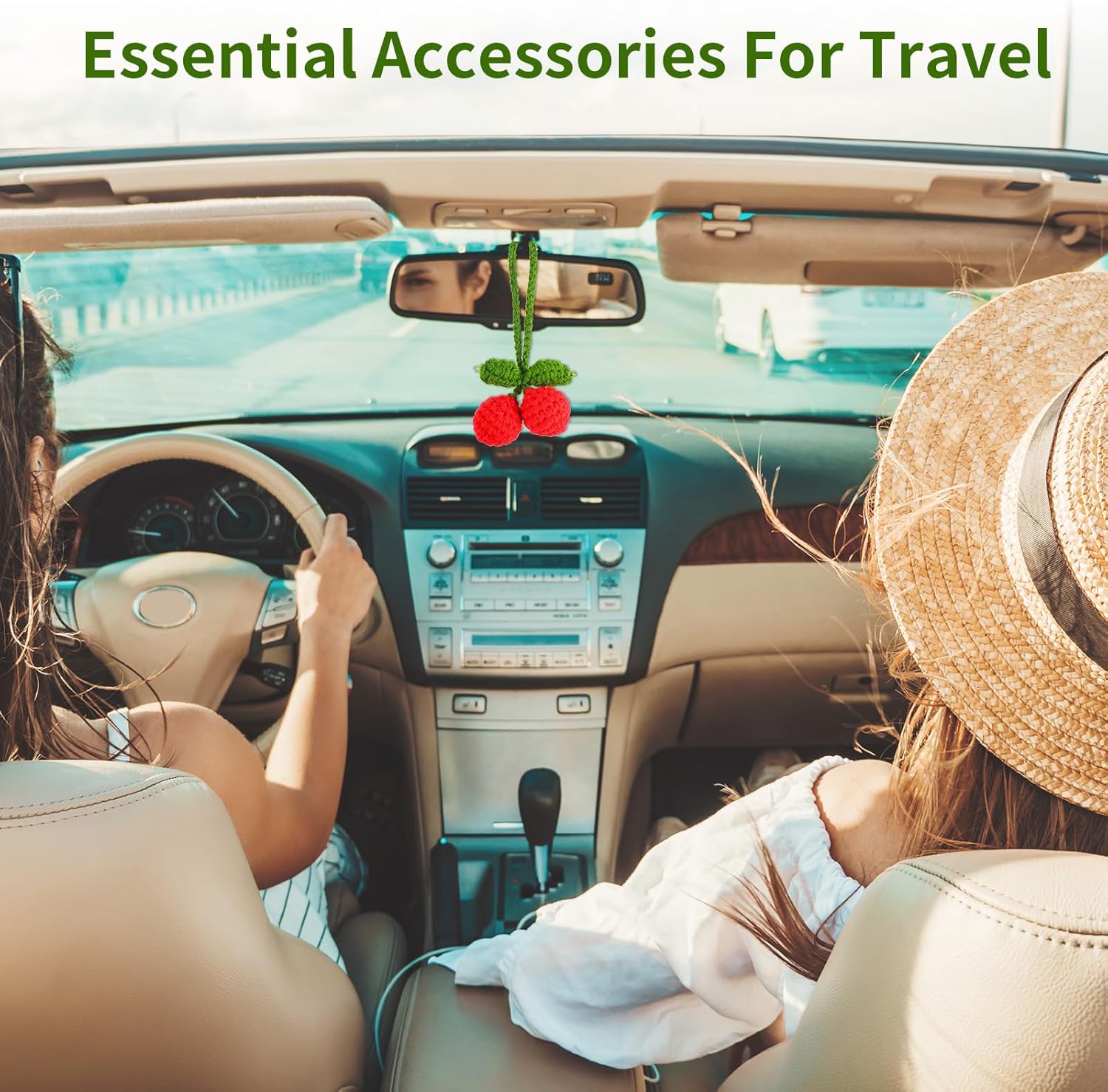 Cute Cherry Car Mirror Hanging Ornament