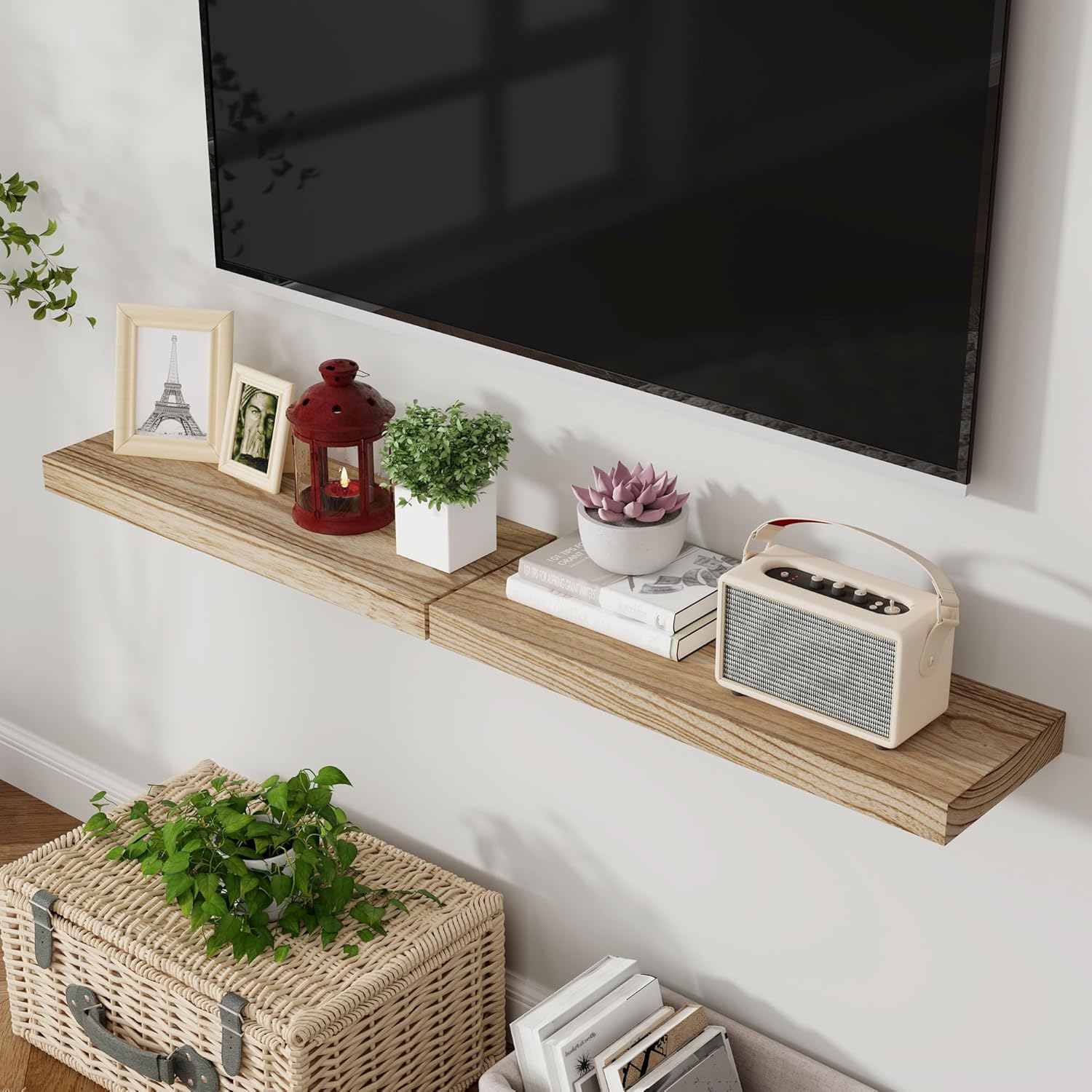 Axeman Floating Shelves 8 Inch Deep Modern Wall Shelves