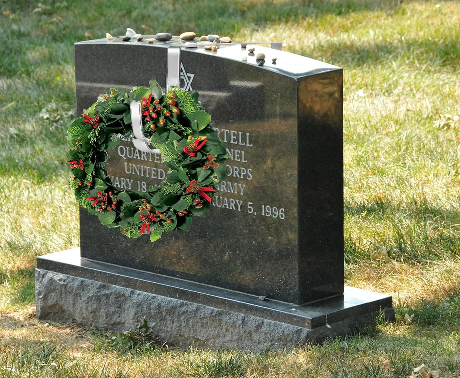 Adjustable Wreath Holder for Cemetery Gravestones