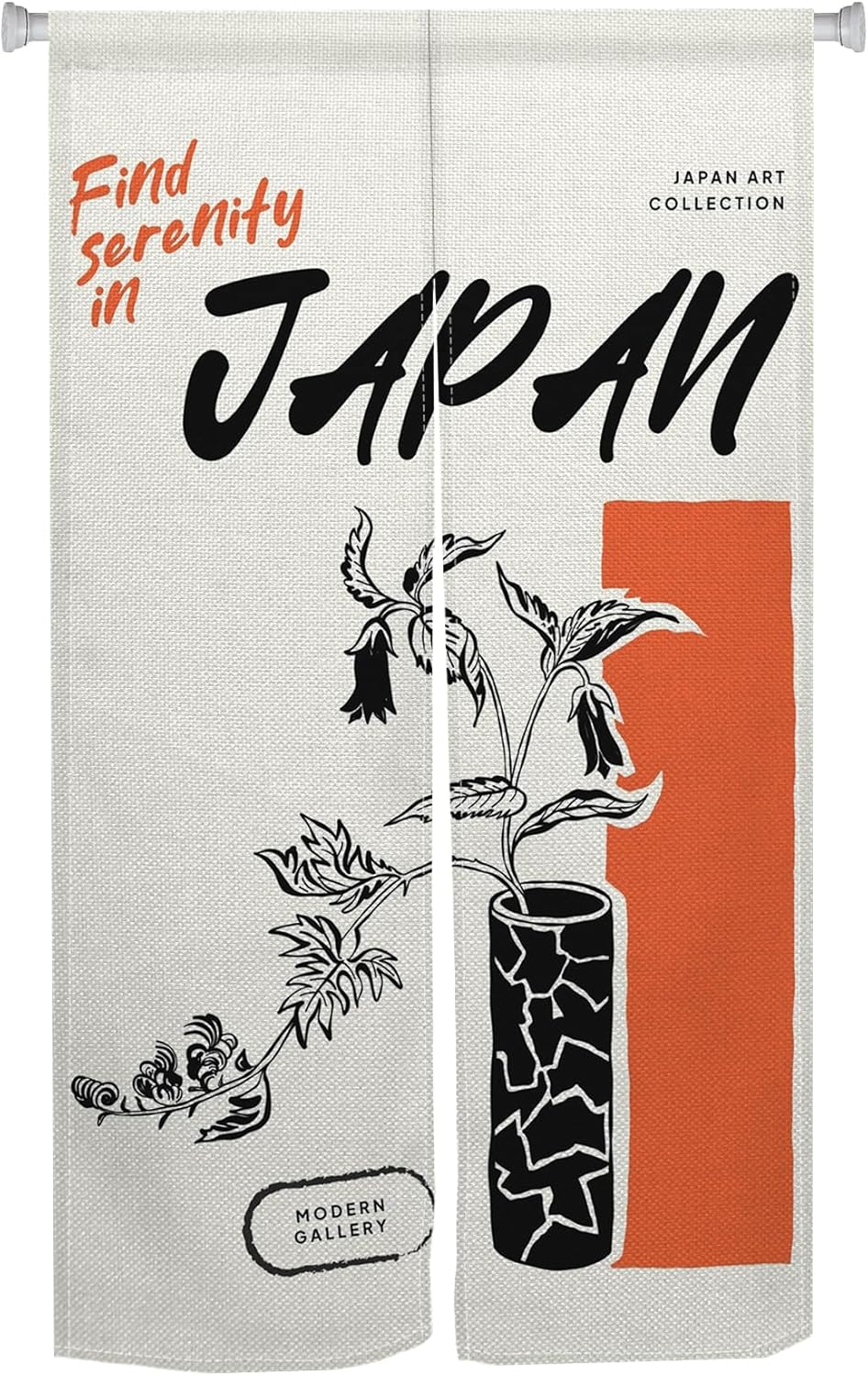 Japanese Noren Door Curtain Panel 34x60