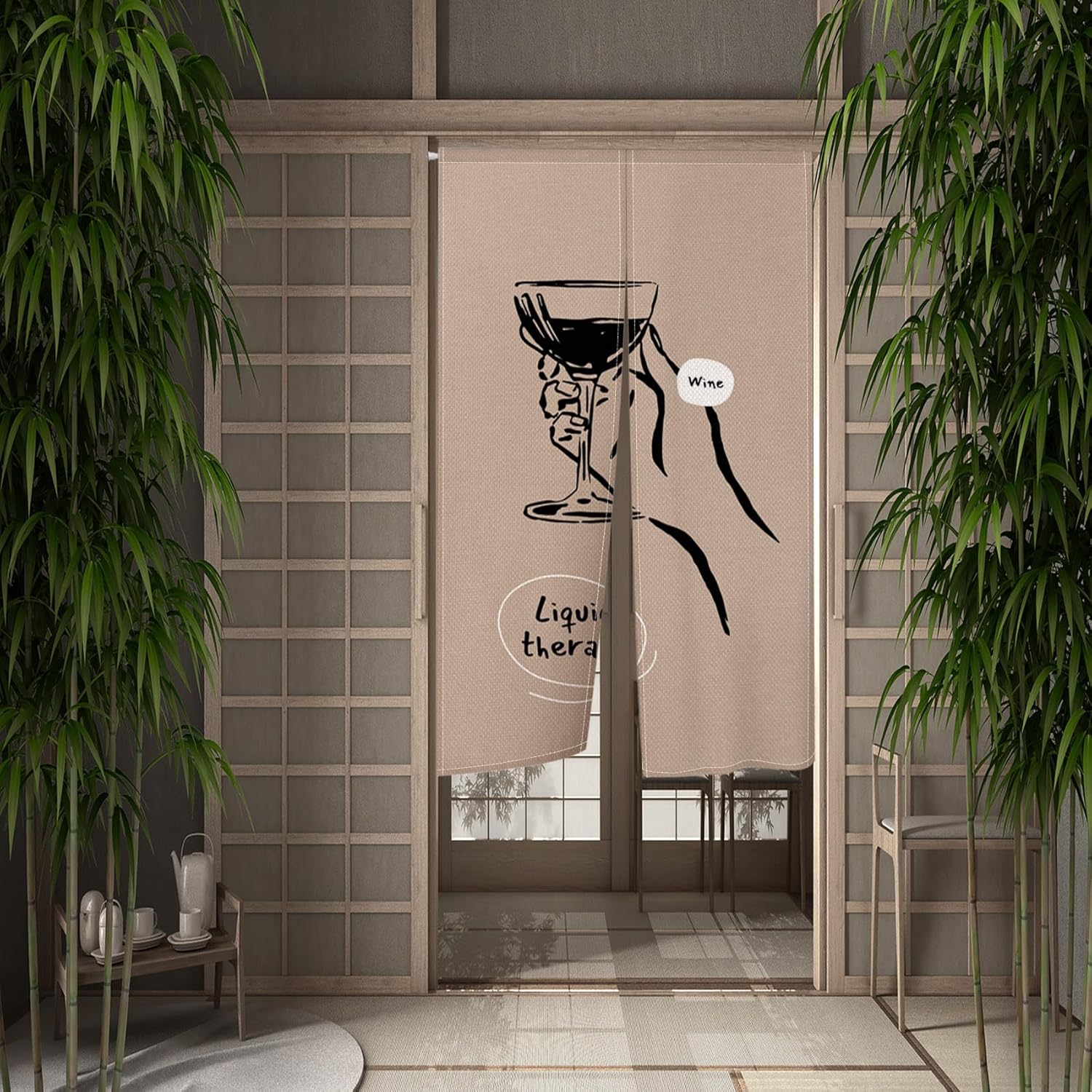 Leowefowa Japanese Noren Door Curtain 34x60