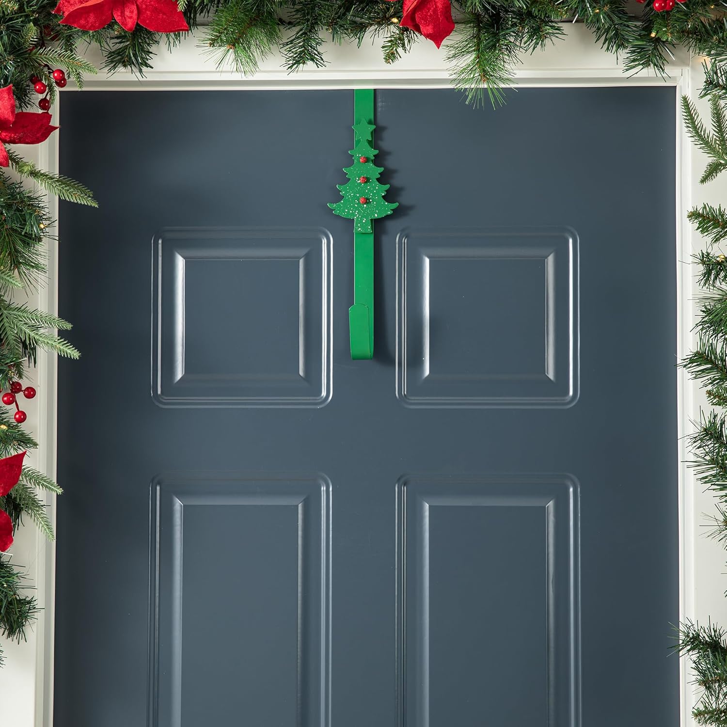 Glitzhome 2 Pack Wreath Hangers with Tree and Reindeer