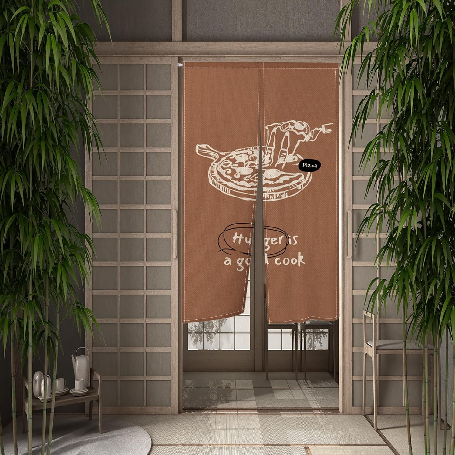 Leowefowa Noren Doorway Curtain Kitchen Privacy Panel