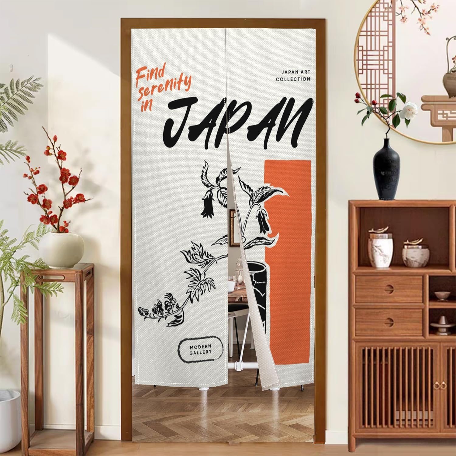Japanese Noren Door Curtain Panel 34x60