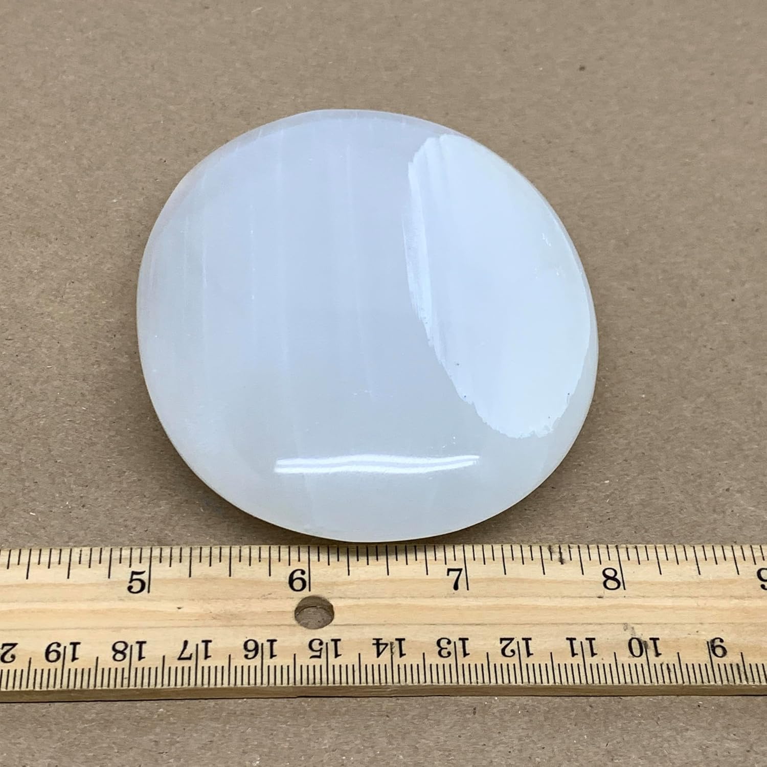WatanGems Large Natural Selenite Palm-Stone Crystal Pillow Shape 06lbs