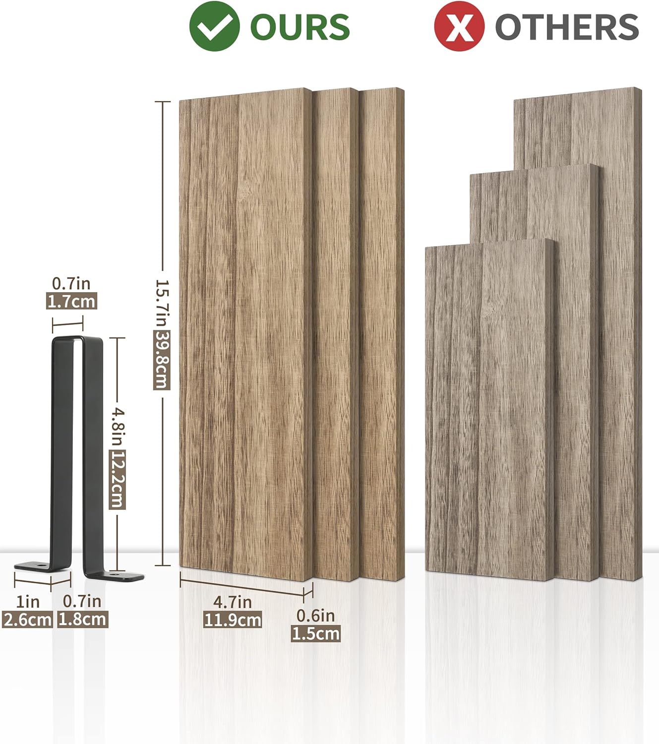Sapowerntus Wood Floating Shelves Set of 3