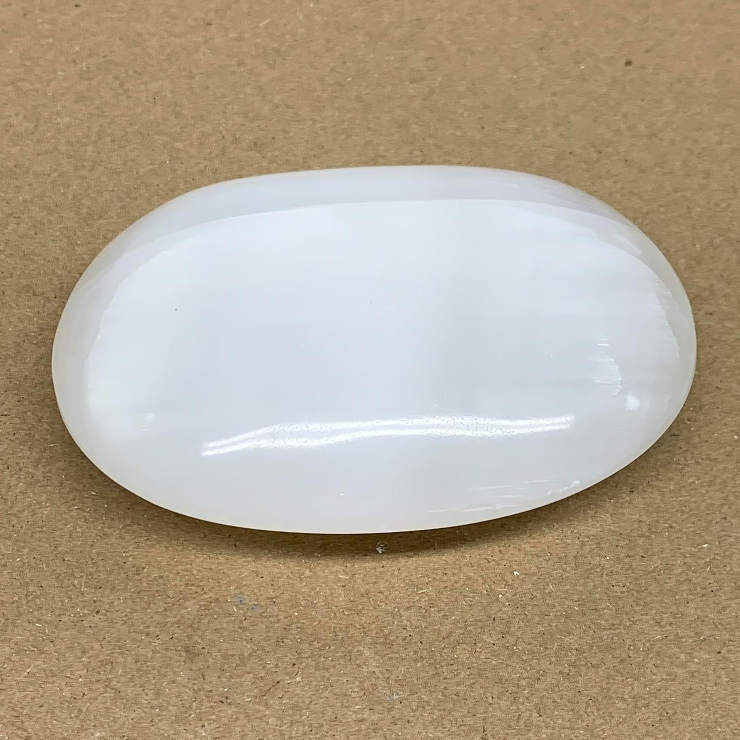 WatanGems Large Natural Selenite Palm-Stone Crystal Pillow Shape 056 lbs B36116