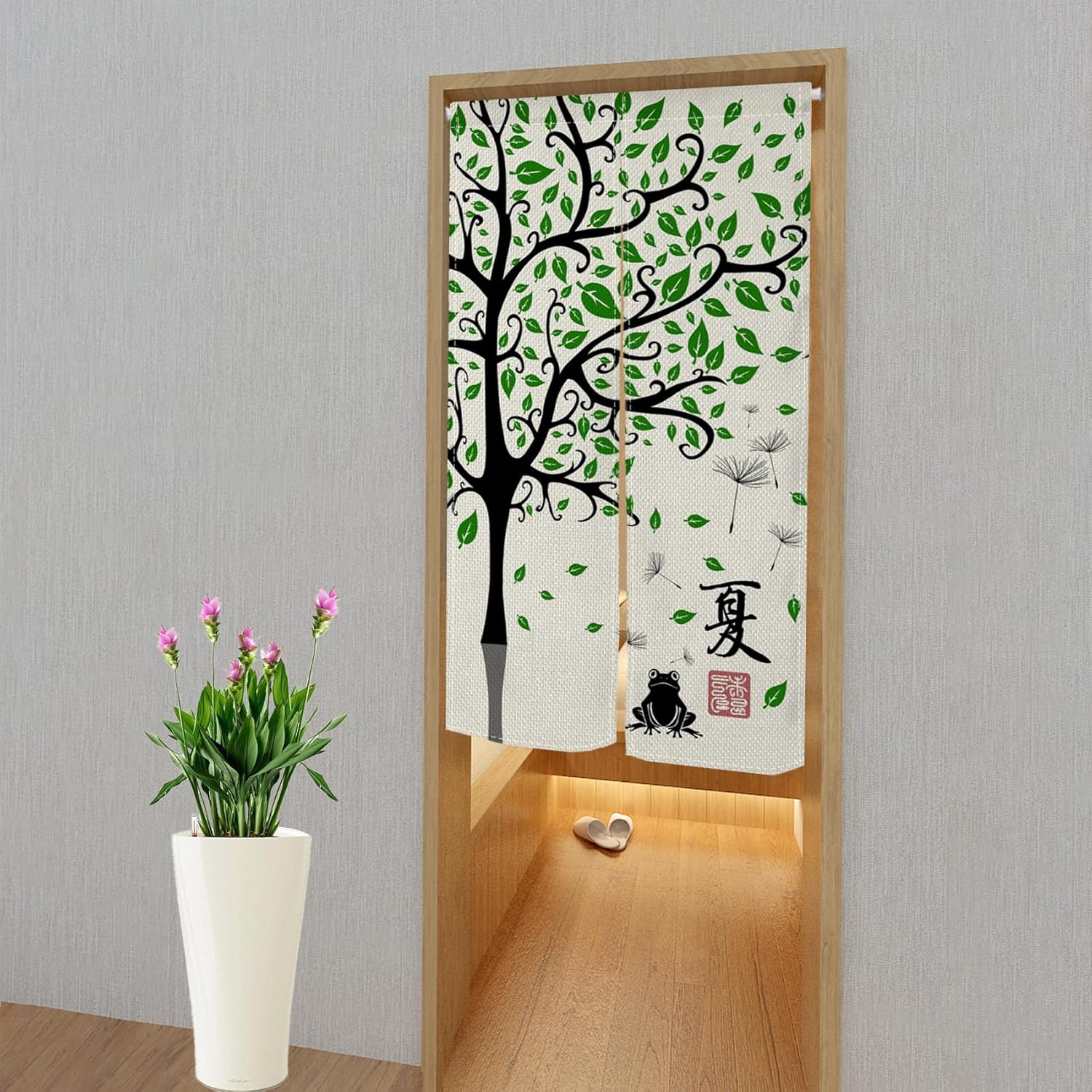 Leowefowa Japanese Noren Door Curtain 335x709