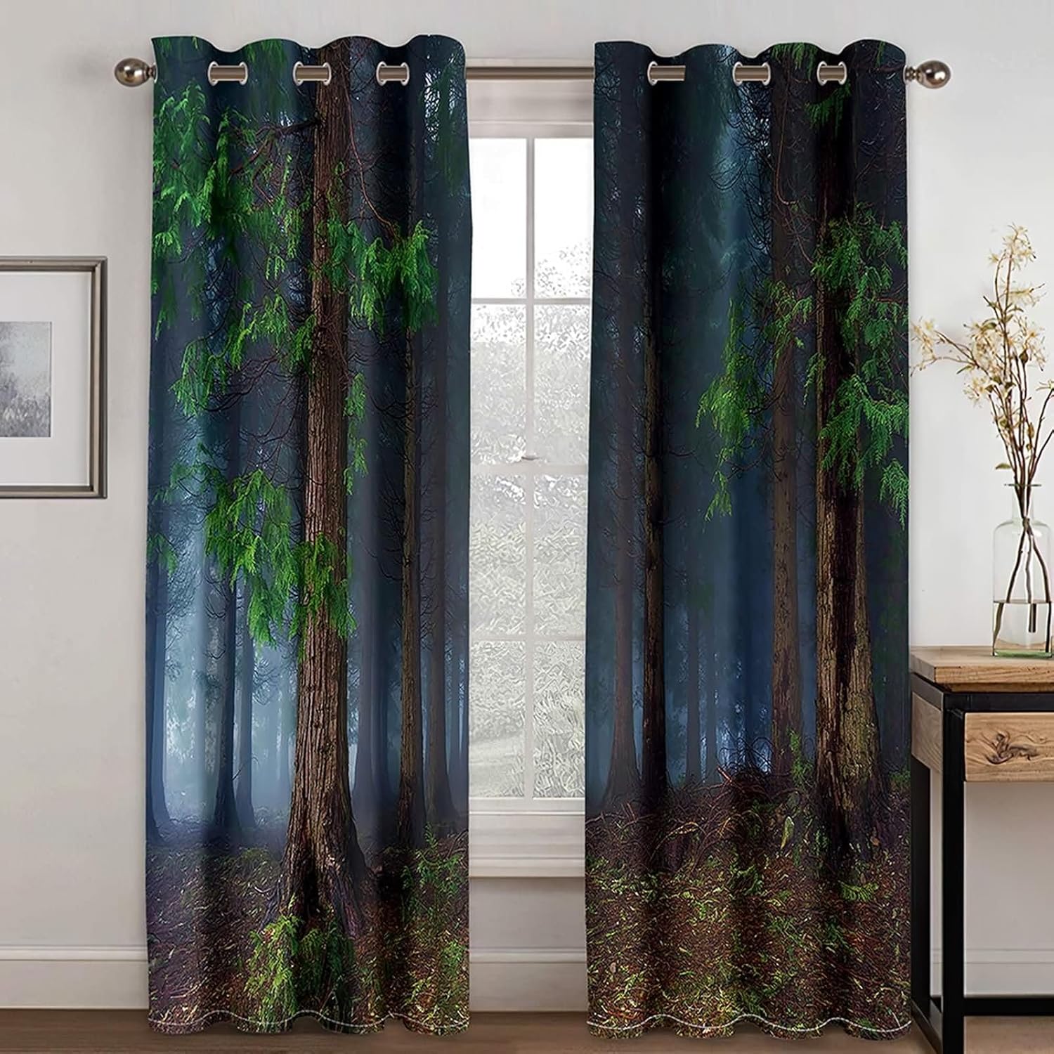 Homxi Blackout Curtains 2 Panel Set 2 x 52W x 90H In