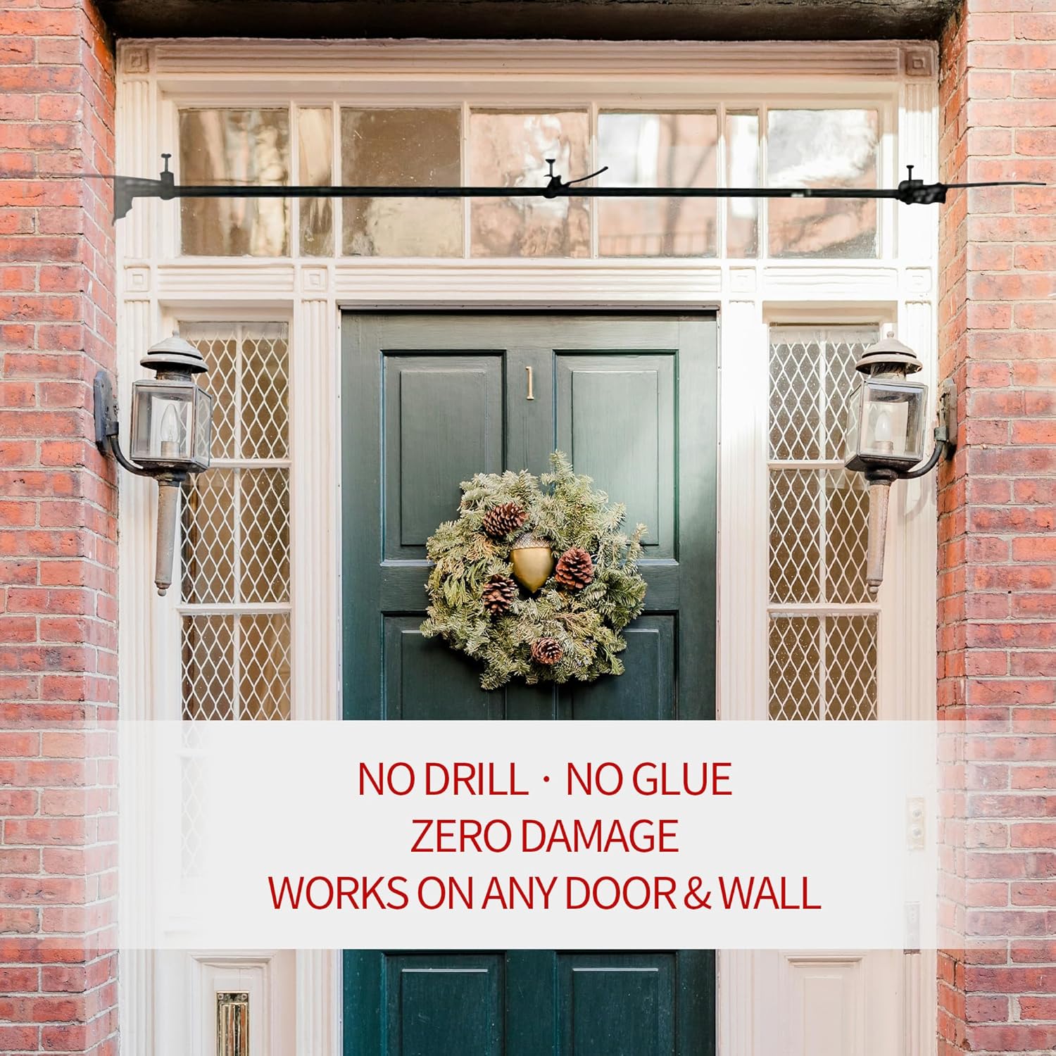 Adjustable Christmas Door Garland Hanger - Heavy Duty No Drilling