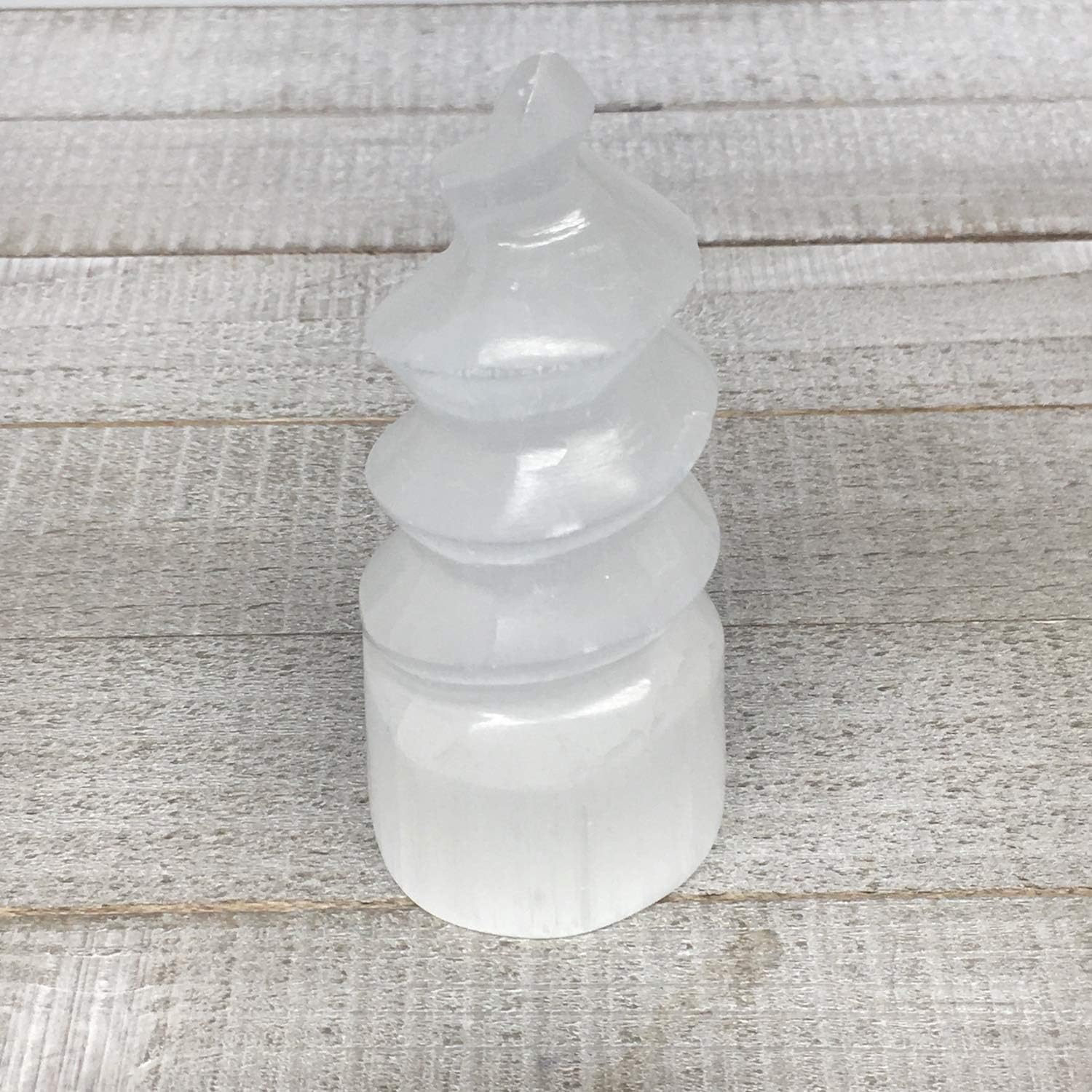 1pc 39-43 Inch Selenite Tower Crystal Twisted Point Powerful White