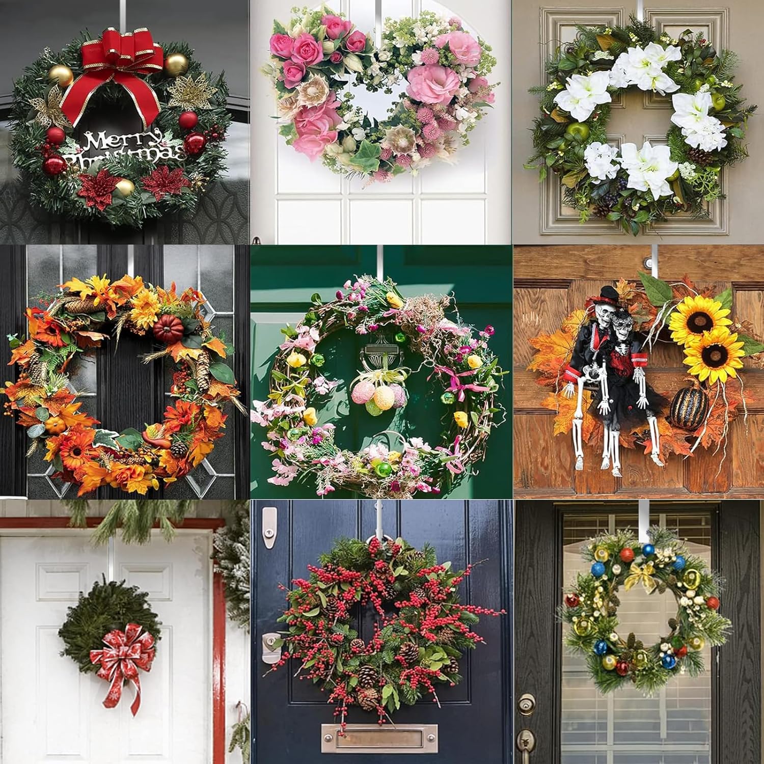 4 PCS Wreath Holder for Cemetery Front Door