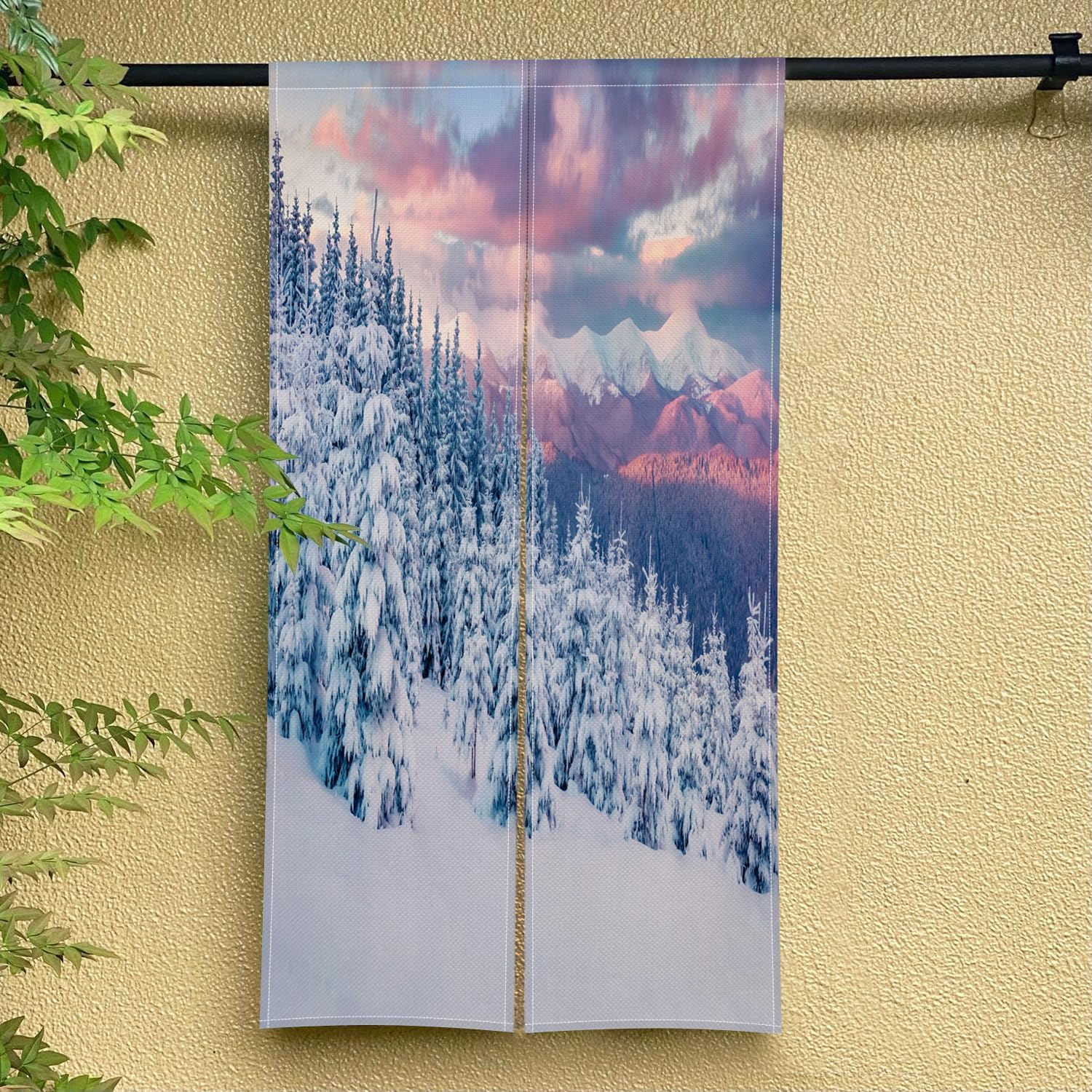 ChloropLastid Winter Wonderland Noren Door Curtain 34x60 Inches