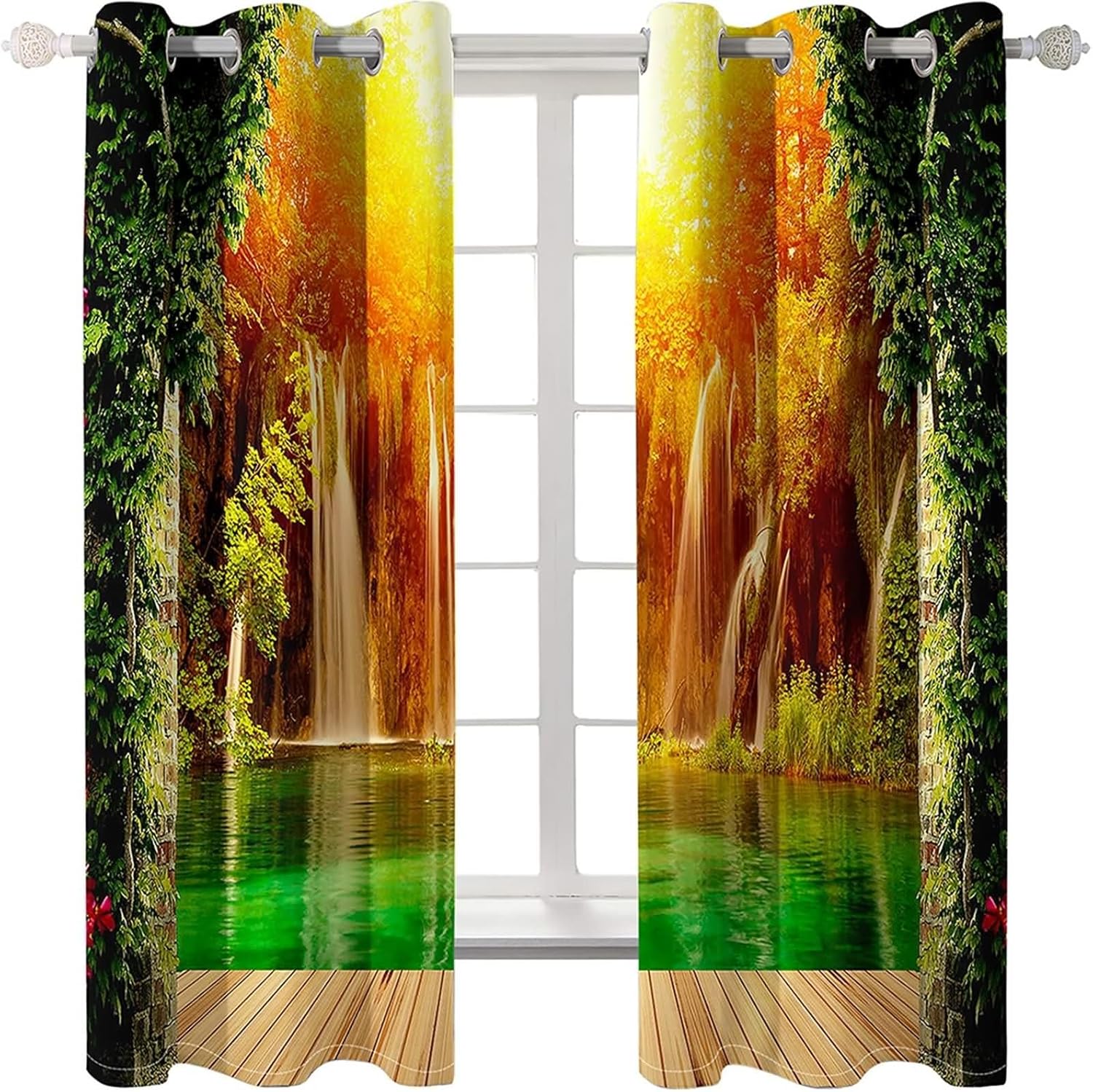 Homxi Blackout Curtains 2 Panels Set 2 x 60W x 90H In