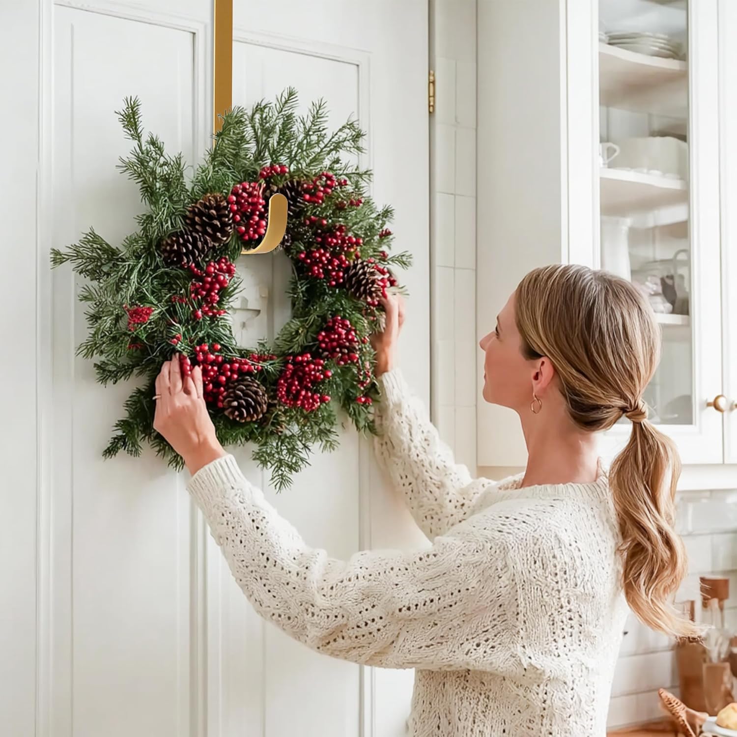 Sturdy Metal Wreath Hangers for Front Door