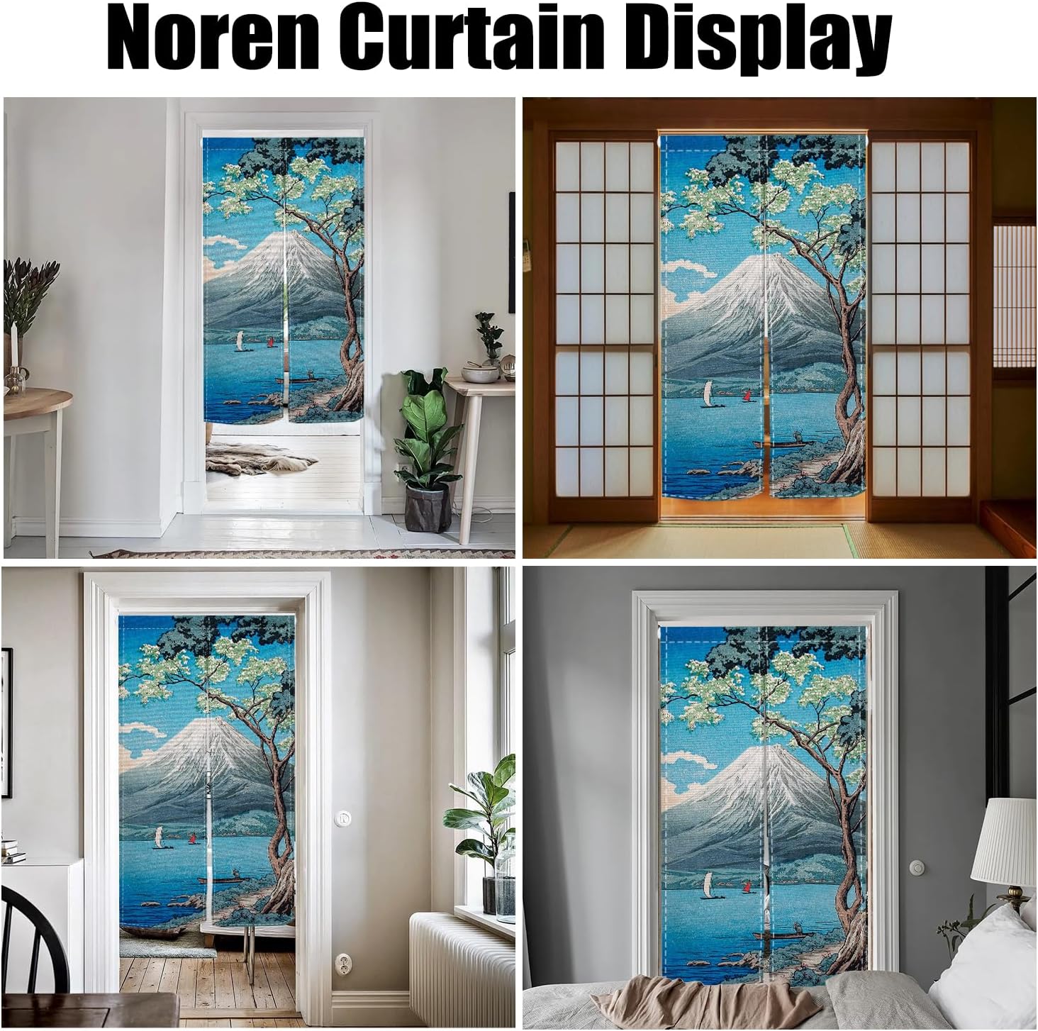 Mount Fuji Japanese Door Curtain Noren 335x709