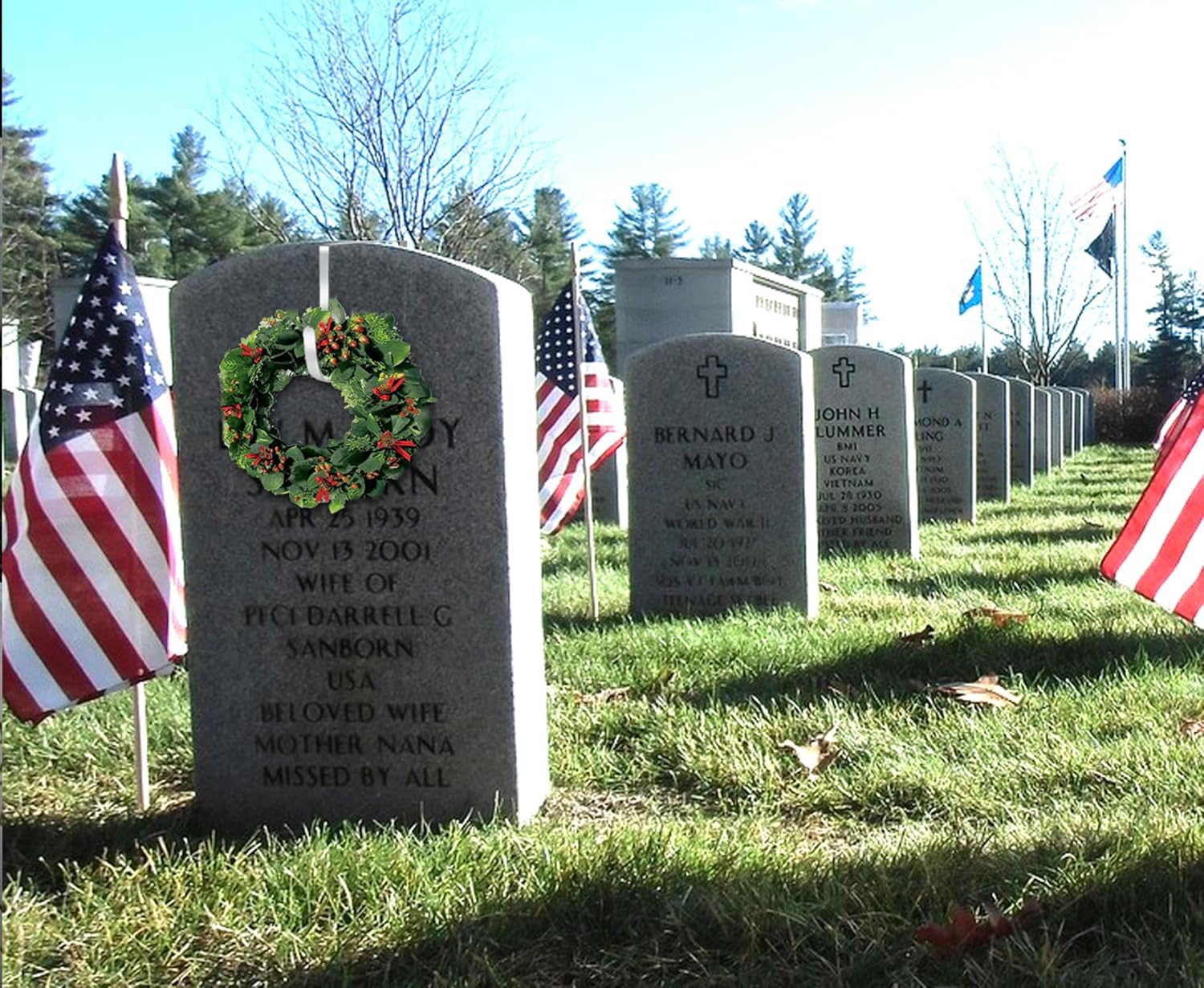 Adjustable Wreath Holder for Cemetery Gravestones