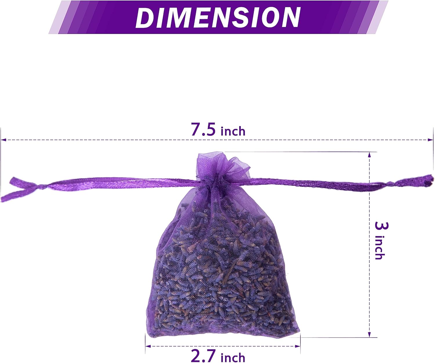 French Lavender Sachets Set of 48 Purple Fresh Fragrance