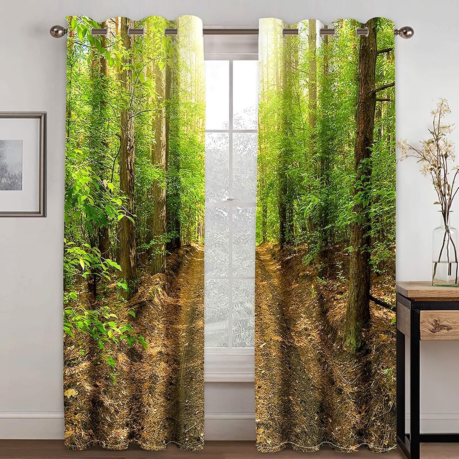 Homxi 2 Piece Grommet Blackout Curtains