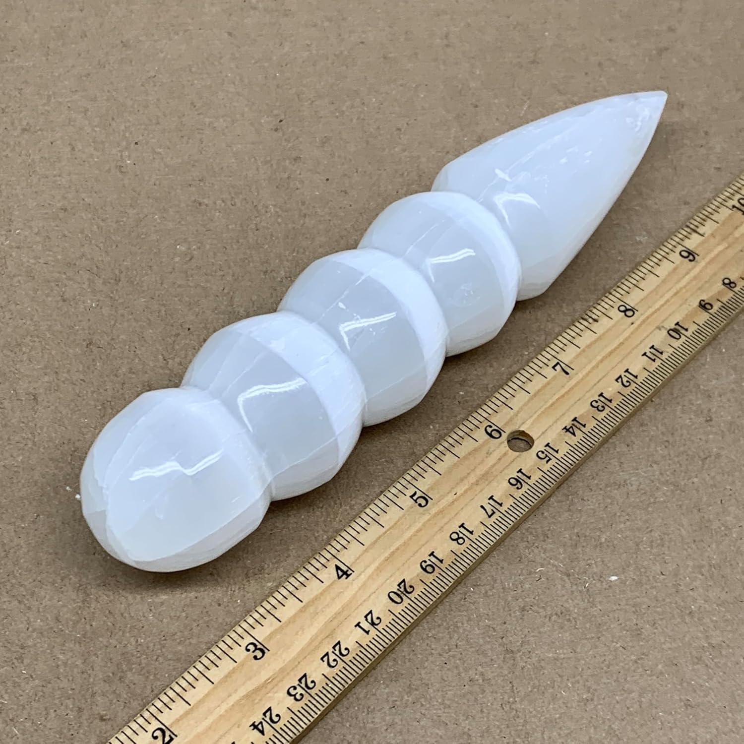 080 Lbs Large Selenite Crystal Spiral Wand Point B36604