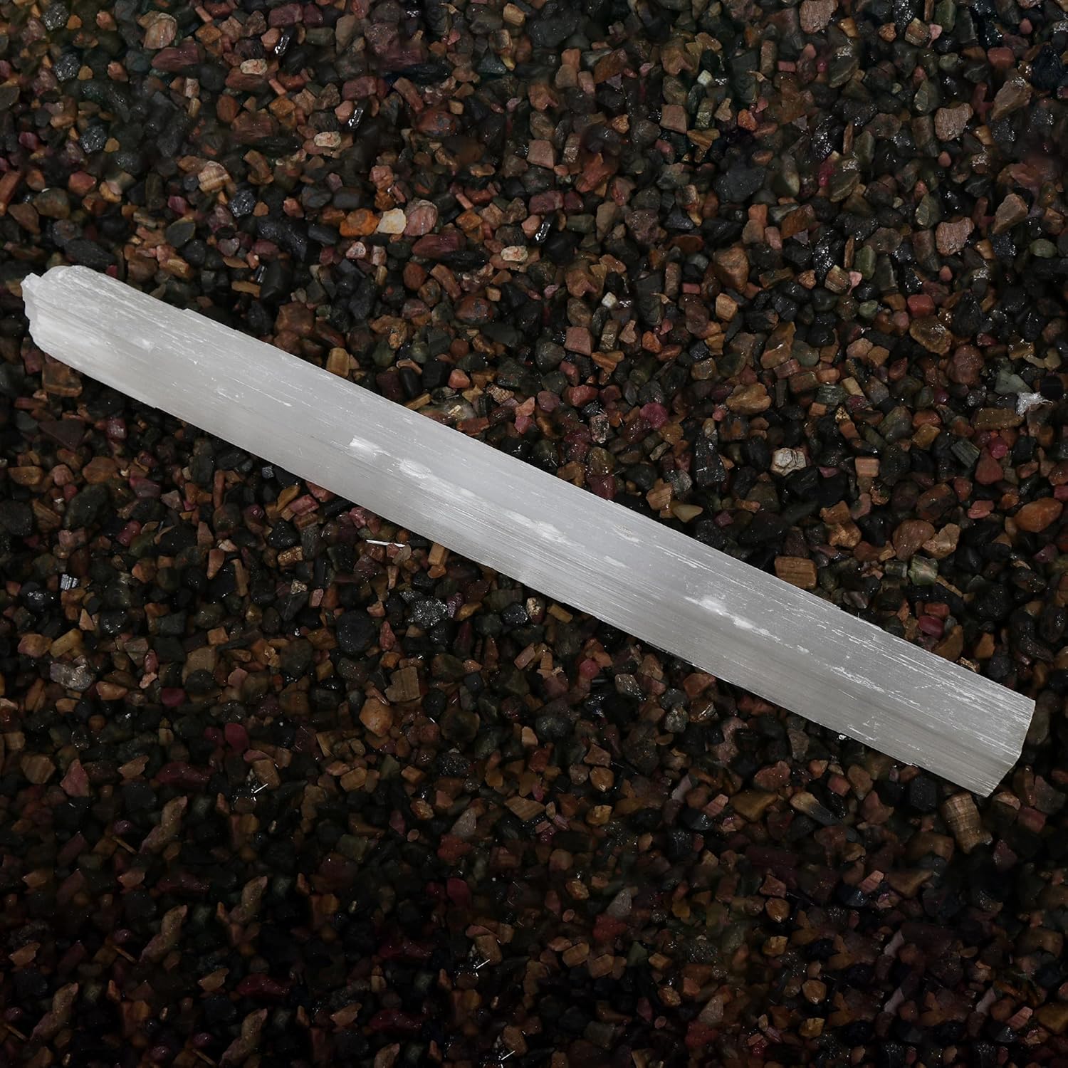 REAL-GEMS Natural White Selenite Rod Healing Crystal 493 Grams