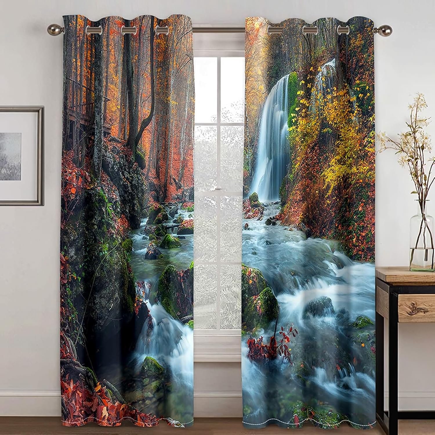 Homxi Blackout Curtains 2 Panels for Balcony Living Room