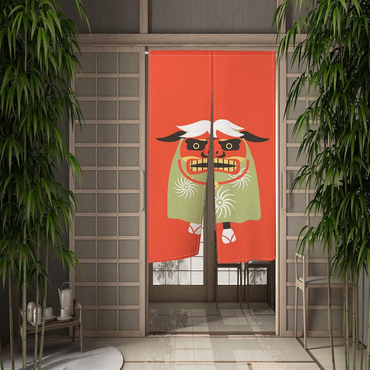 Traditional Japanese Noren Door Curtain 34x48 Inch