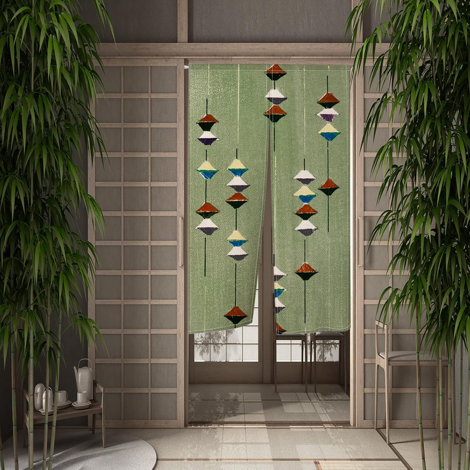 Japanese Style Door Curtain 34 x 48 Polyester Panel