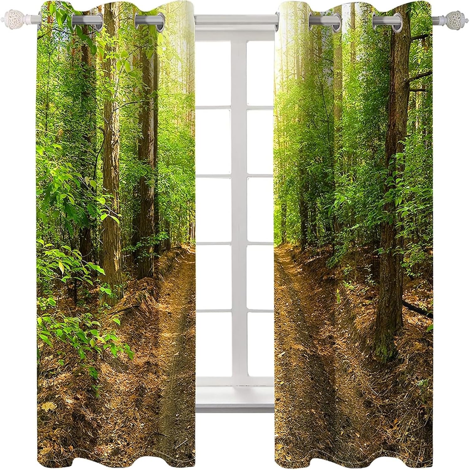 Homxi 2 Piece Grommet Blackout Curtains
