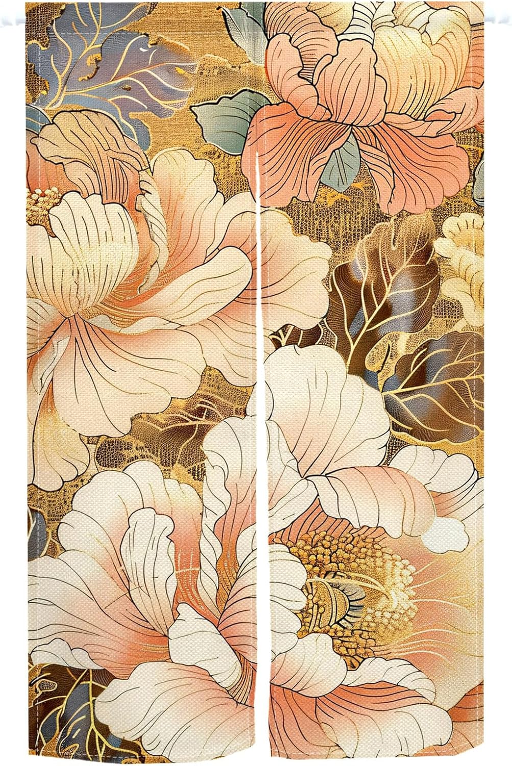 Chinese Style Blooming Flowers Curtain Noren Door Divider