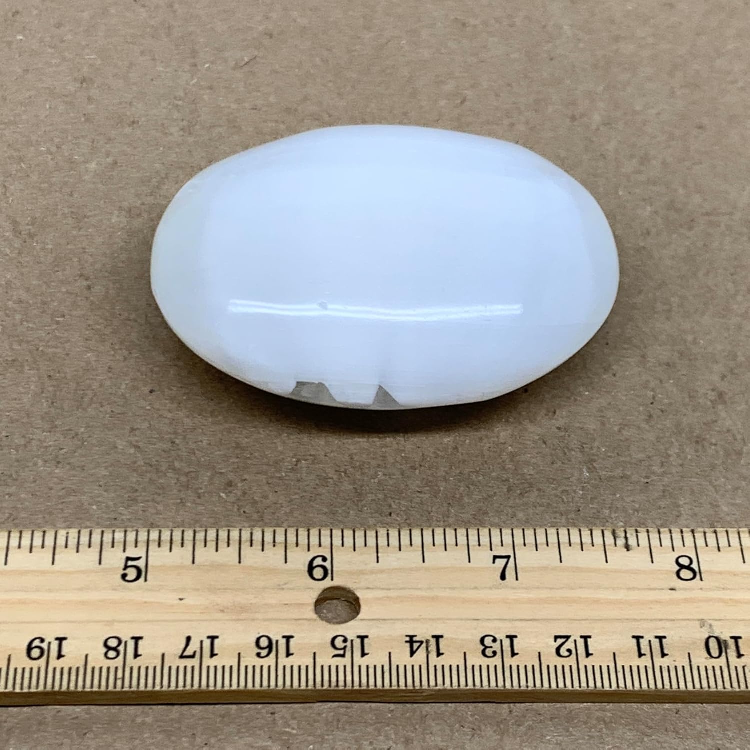 110g Natural Selenite Palm-Stone Crystal Pillow Shape