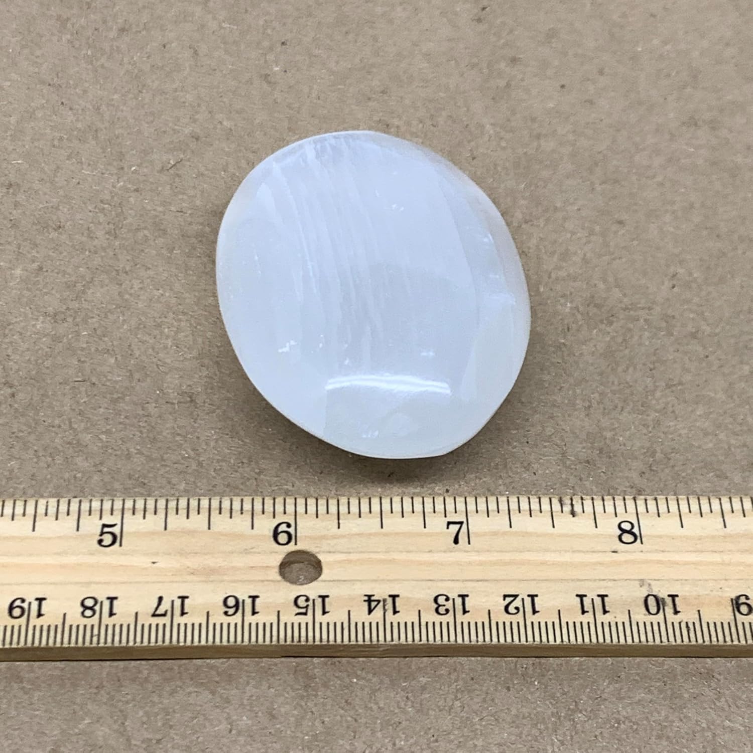 WatanGems 97g Selenite Palm-Stone Crystal Pillow Shape