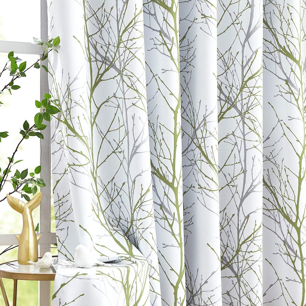 FMFUNCTEX Blackout Sliding Door Curtains 100 Inch Wide