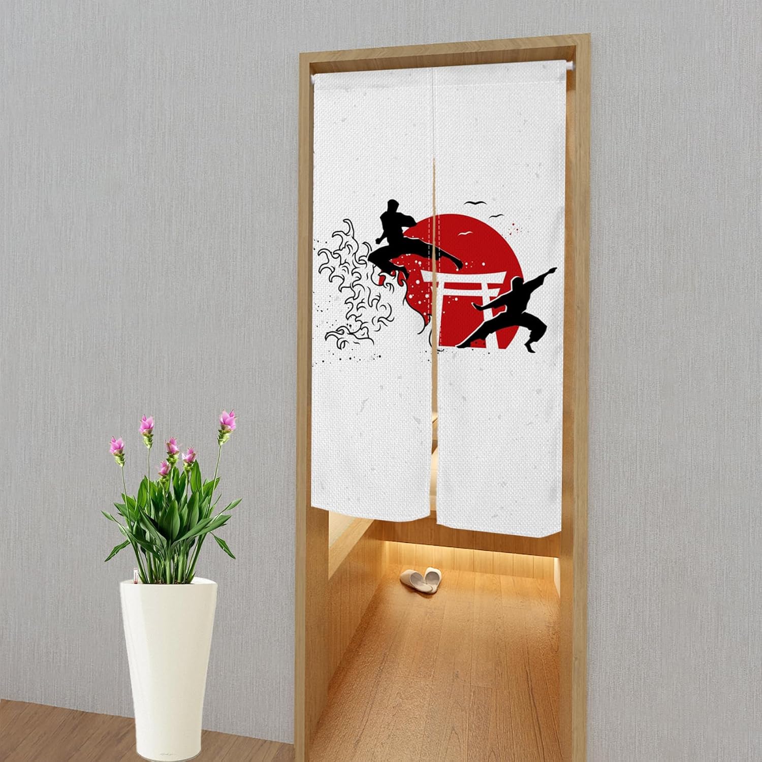 Japanese Noren Door Curtain Panel 34x60 Inch