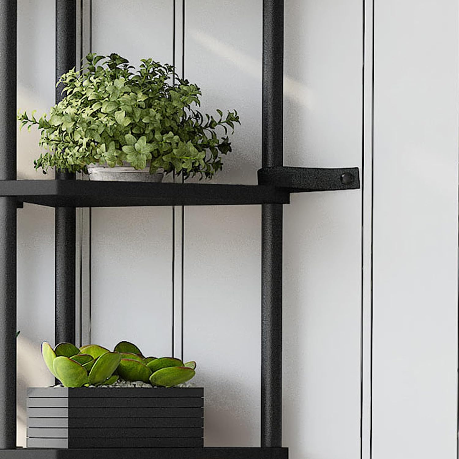 6 Tier Corner Shelf Stand LCS502B Black