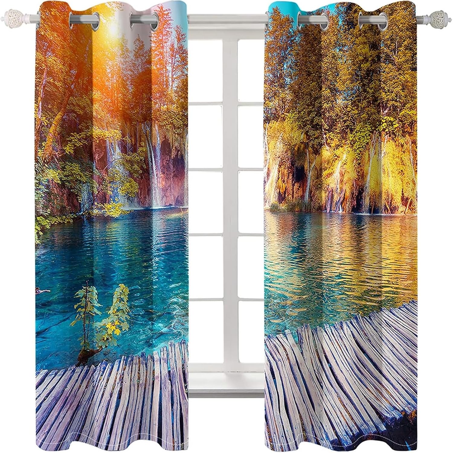 Homxi 2 Panel Blackout Curtains for Bedroom and Living Room