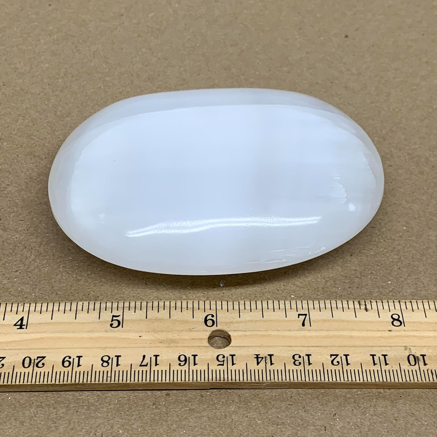 WatanGems Large Natural Selenite Palm-Stone Crystal Pillow Shape 056 lbs B36116