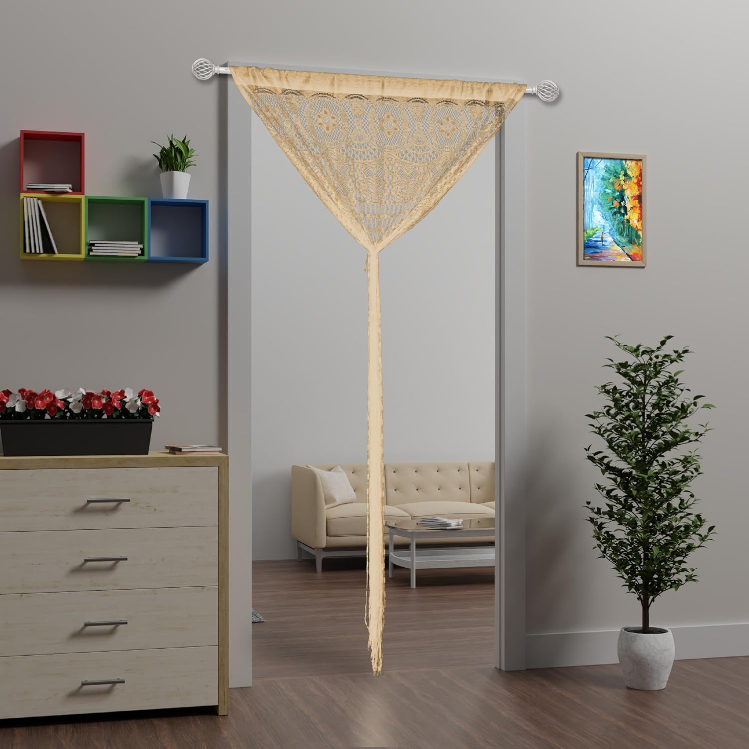 Atsweetlife Lace Door String Curtain 39x79in