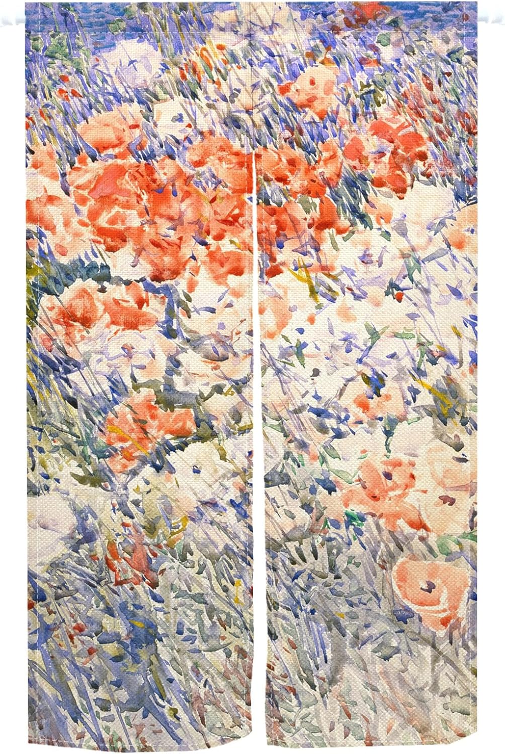 Japanese Noren Door Curtain Abstract Floral Style Panel