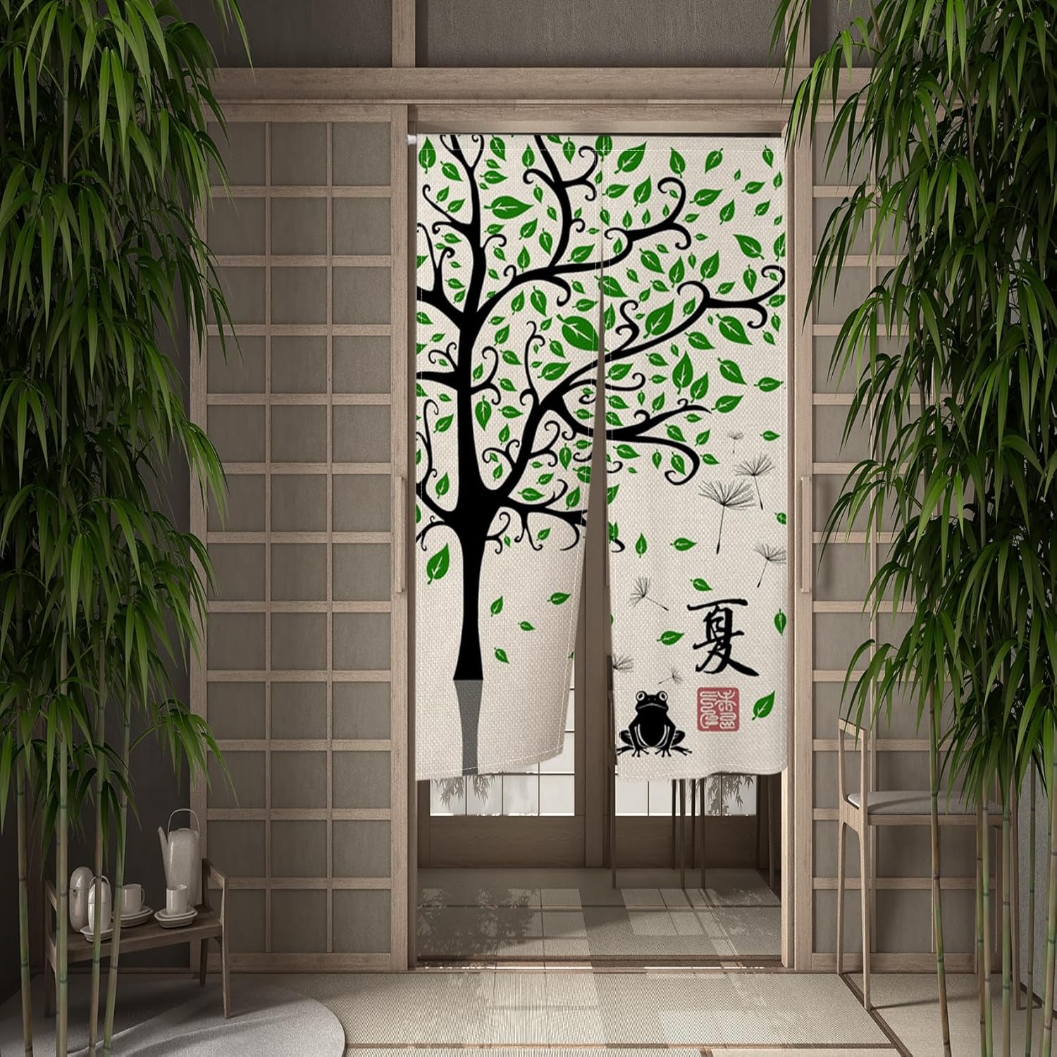 Leowefowa Japanese Noren Door Curtain 335x709