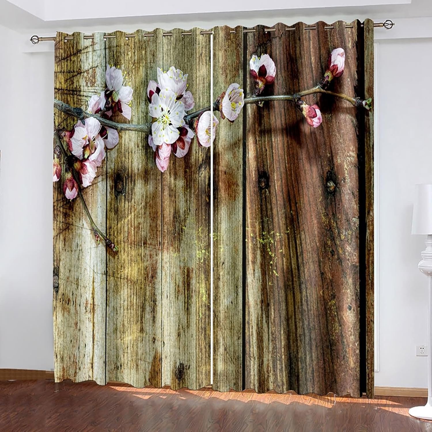 Grommet Blackout Curtains 2 Panel Set for Balcony and Living Room